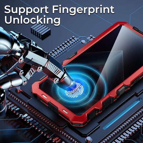 for Samsung Galaxy s24 Ultra Case Heavy Duty Metal Aluminium Bumper Built in Screen Protector Lens Military Grade Rubber Hard Durable Phone Cases ...