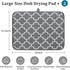 Dish Drying Mat, 2 Pack Super Absorbent Microfiber Dish Drying Mats for Kitchen Counter, Dish Drying Pad for Dishes, Pots and Pans, Sinks, Drainin...