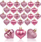 GuassLee Valentines Day Decorations Heart Ornaments - 36pcs Rose Gold Heart Shaped Baubles Tree Ornaments for Valentine's Day Wedding Anniversary ...