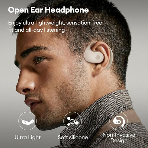 HY-T26 Open Ear Headphones for Sports Bluetooth Ear t26 x15 Earbuds IPX4 for Runners and Cyclists (Beige)...