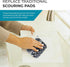 Skoy Scrub, 8-pack Reusable, Non-Scratching Dish Scrubber for Kitchen and Household Cleaning, Planet-Friendly, Dishwasher Safe Soft Scrub, Monochr...