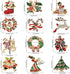 12 Pcs Christmas Brooch Pins Set for Women Rhinestone Crystal Christmas Tree Wreath Snowman Reindeer Christmas Ornament Jewelry Pins Gift...