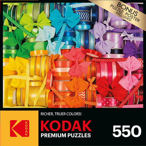 RoseArt - Kodak Premium - Rainbow Ribbons and Bows - 550 Piece Jigsaw Puzzle for Adults...