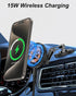 Car Phone Holder Mount, 15W Wireless Charger for car Magnetic Phone Holder Mount with Adjustable Arm, 360° Rotation Universal Dashboard car Mount ...