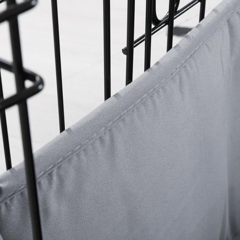 Dog Crate Bumper for Front Door Crate (Bumper Only, Without Crate), Soft Dog Kennel Protector Cover with Ties, Grey Dog Crate Pad Accessories for ...