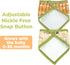 DREAMS & DIMPLES Muslin Baby Bibs with Adjustable Nickle Free Snap Button Cotton Bib 4 Pack Bandana Bib for Newborn - Toddler...