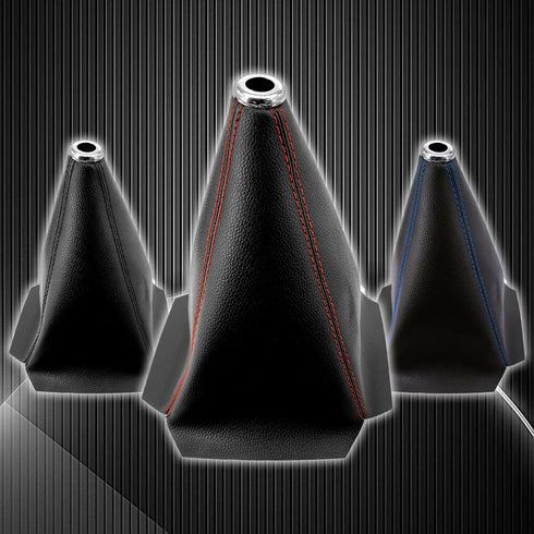Car Shift Boot Cover, Gear Shift Knob Dust Protection Black Carbon Fibre PU Leather Gear Stick Gaiter for Most Manual/Automatic Car Truck SUV (Red...
