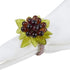 Beaded Napkin Rings With Flower And Leaves (Set of 4)...