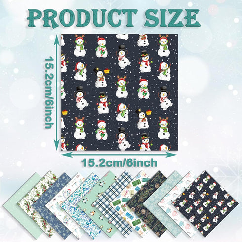 Christmas Pattern Scrapbook Paper, 6 Inch Card Production Supplies, 24 Sheets Single Sided Acid-Free Cardstock Greeting Card, Handmade Gift Journa...