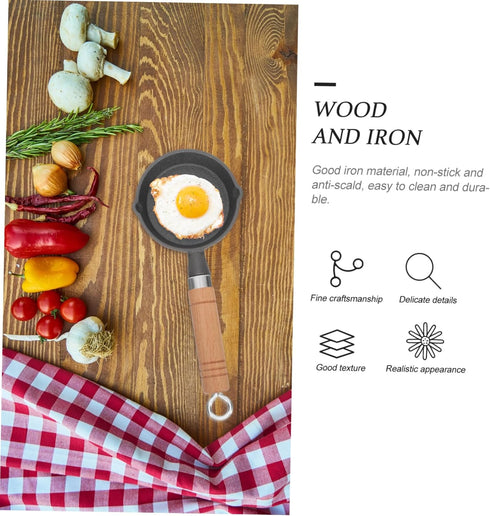 Zerodeko Mini Omelet Pan Metal Detectors for Adults Round Griddle Hard Ground Tent Pegs Kitchen Cooking Pan Rolled Omelet Pan Nonstick Cookware Sq...