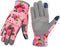Leather Gardening Gloves for Women, Flexible Breathable Garden Gloves, Thorn Proof Working Gloves for Weeding, Digging and Pruning, Large, Pink...