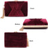 CARIEDO Women's Evening Big Handbag Clutch Velvet Fabric Bridal Purse for Wedding Prom Night Out Party...