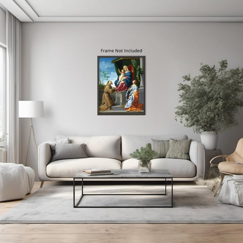 Posterizer 1 pcs-Saints Francis, Catherine painting poster-Religious Posters-Gifts for Christians -Decor for Church, Sunday School Classroom- unfr...