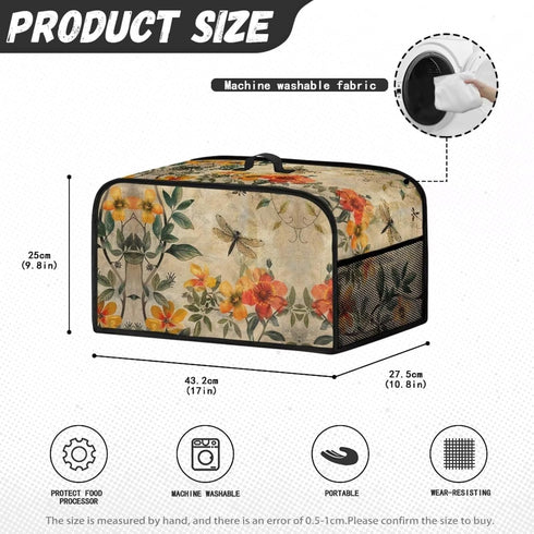 Van Gogh Wheatfield Slow Cooker Cover Resistant Oval Slow Cooker Cover Fits for Most 6-8 Quart Oval Slow Cooker Small Appliance Dust Cover for Hom...