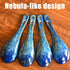 4 Pieces Soup Spoon Set, Asian Soup Spoon, Long Handle Ceramic Soup Spoons, Retro Blue Ramen Bowl Soup Spoon Suitable for Soup, Dumplings, Gravy, ...