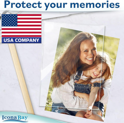 Icona Bay 4x6 Picture Frame Glass Replacement (4 x 6, 2 Pack) 4 by 6 Photo Frame Replacement Glass, 4x6 Inches Real Glass Cover...