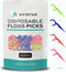 150 Travel Floss Picks Bulk - Multi-Color Easy Grip Disposable Floss Picks - Dental Floss Pick - Smooth Strong Dental Flossers for Teeth - Gently ...