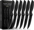 Home Hero Steak Knives, Razor-Sharp Steak Knives Set, High-Carbon Stainless Steel Steak Knife Set, Ergonomic Handles Serrated Steak Knives for Pre...
