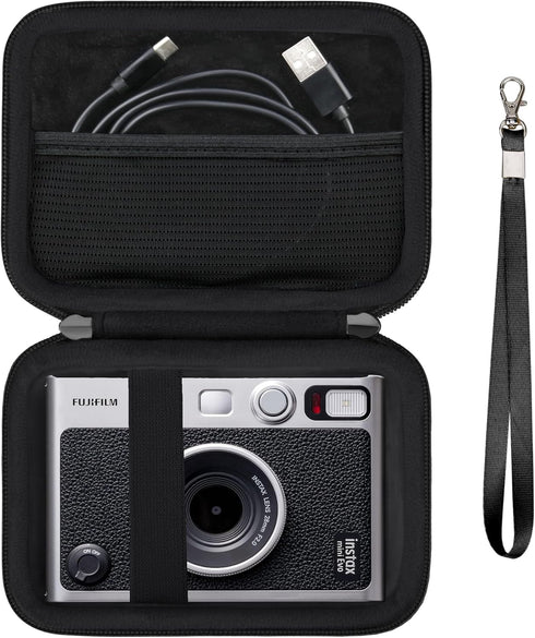 Hard Carrying Case for Fujifilm Instax Mini EVO Instant Camera, Instax Mini Printer Travel Storage Case with Mesh Pocket Can Store USB Cables, Fil...