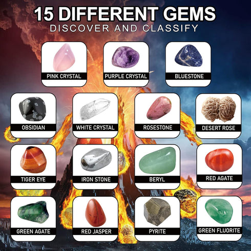 EARTH'SCODE Volcano Gemstone Dig Kit, Science STEM Educational Toys Gifts for Kids Age 6-12...