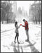 Posterizer 1 pcs-couple's exchanging love on snowy Valentine's day -2-Romantic Art-Holiday Poster Collection-Gift for Couples boyfriend girlfriend...