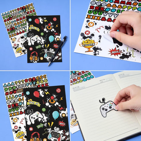 WERNNSAI Kids Diary Set for Boys Game Journal Kit - Kids Luminous Journal with Lock and Keys, Boys Game Diary, Video Game A5 Lined Writing Noteboo...