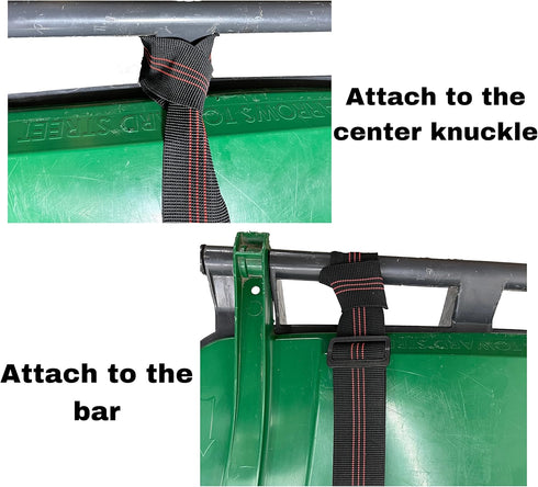 Garbage Strap, Adjustable Garbage Can Security Strap, Heavy Duty Material, Black...
