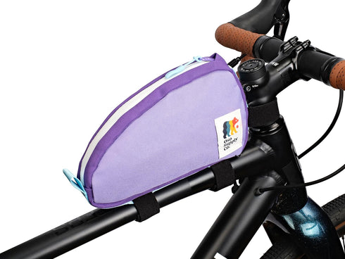 Top Tube Bike Bag Bicycle Front Frame Bag Bike Accessories Pouch (Purple)...