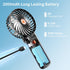 Mini Handheld Fan 2 Pack, Portable Hand Held Fan for Travel 4 Speeds, Cooling Personal Fans USB Rechargeable Battery Operated, 180° Foldable Trave...