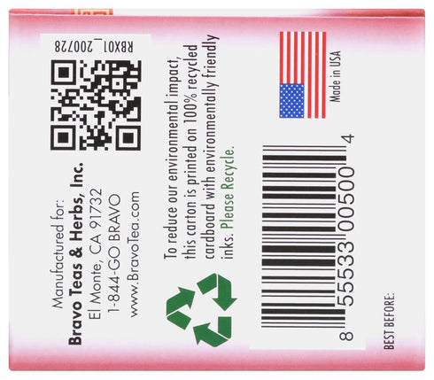 Bravo Tea Blood Pressure Caffeine Free 20 Tea Bags...