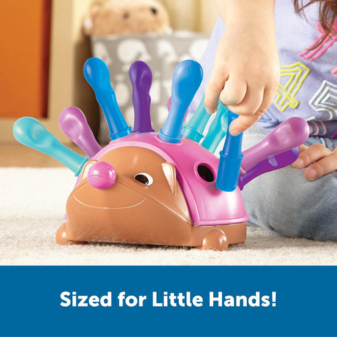 Learning Resources Spike The Fine Motor Hedgehog Pink - 14 Pieces, Ages 18+ months Fine Motor and Sensory Toy, Educational Toys for Toddlers, Mont...