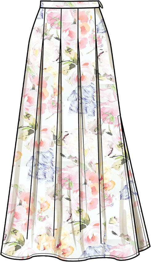 Simplicity Misses' Skirt Sewing Pattern Kit, Code S9472, Sizes 16-18-20-22-24, Multicolor...