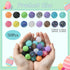UR URLIFEHALL 50 Pcs Chunky Resin Rhinestone Beads Round Disco Ball Beads 20mm Bubblegum Beads Berry Beads for Making Supplies...