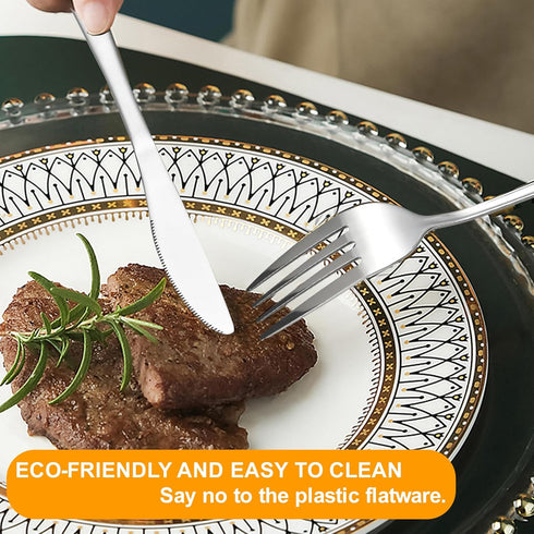 Travel Utensils with Case 4pcs Stainless Steel Knives Spoons and Forks Set Reusable Cutlery Set for Camping Picnic Hiking Office (Light green)...