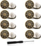 Jeans Buttons Replacement, 8PCS Instant No Sew Buttons for Pants Removable Metal Pant Buttons Tightener Adjustable Button Replacement Kit with Thr...