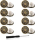 Jeans Buttons Replacement, 8PCS Instant No Sew Buttons for Pants Removable Metal Pant Buttons Tightener Adjustable Button Replacement Kit with Thr...