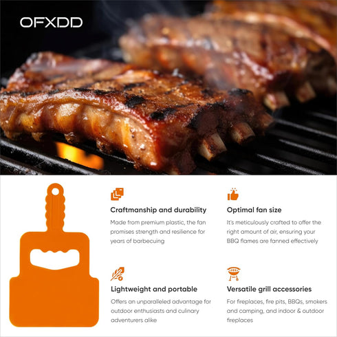 Billows for fire - Plastic Manual Blower for Barbecue - Strong Manual Crank Blower - Grill Fan with Handle...