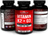 Vitamin K2 (MK7 & MK4) with D3 Supplement - Vitamin K & D as MK-7 100mcg, MK-4 500mcg, and 5000 IU Vitamin D3 3-in-1 Formula - Bone and Heart Supp...