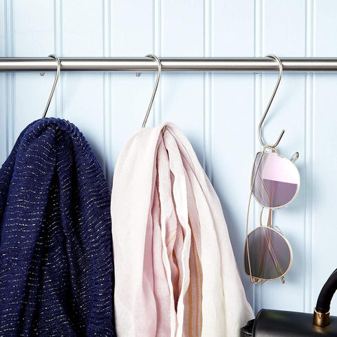 Juvale S-Shaped Hooks for Hanging Bulk Set for Clothes Racks, Kitchen & Garage - 3.9-Inch, 50-Pack - Black Stainless Steel - Rust Resistant...