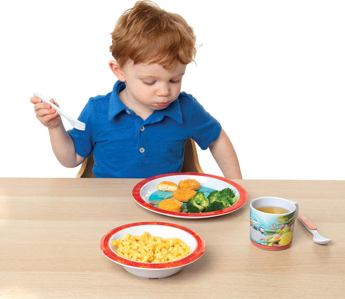Octonauts 5 Pc Mealtime Feeding Set for Kids and Toddlers -Includes Plate, Bowl, Cup, Fork and Spoon Utensil Flatware -Durable, Dishwasher Safe, B...