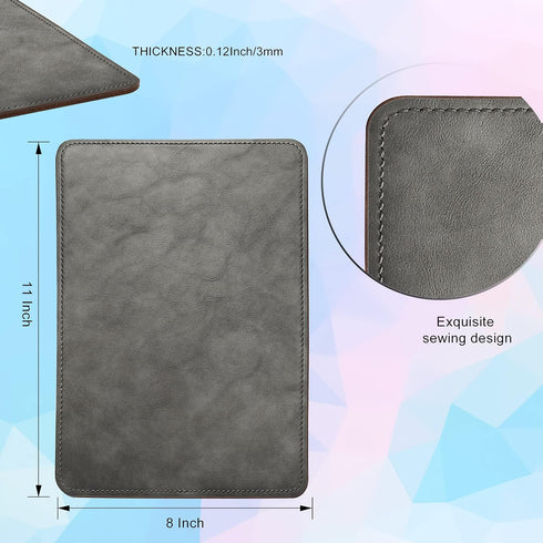 Mouse Pad, PU Mouse Pad?Leather Mouse Pad with Stitched Edge Micro-Fiber Base with Non-Slip Waterproof?Mouse Pad for Computers?Laptop? 8x11Inch (B...