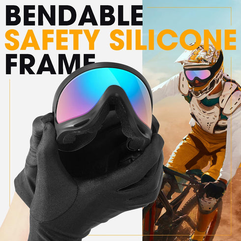 Kids Motorcycle Goggles, 2-Pack Dirt Bike Goggles for Child, ATV Off-Road Racing Goggles for Boys Girls...