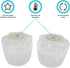 Dura Faucet DF-RKA RV Replacement Hot and Cold Crystal Acrylic Faucet Knobs for Faucet...