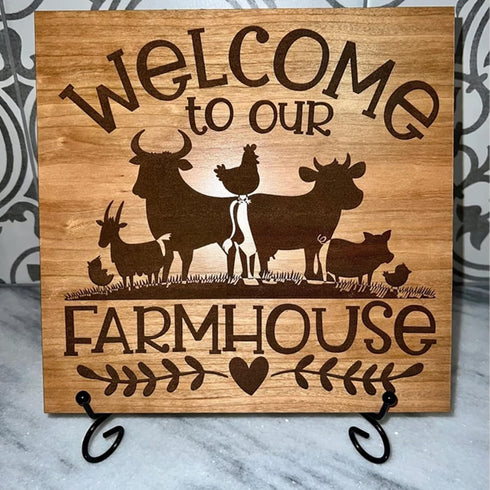 Farmhouse Stencils, Reusable Cow Pig Farm Stencils Wood Burning Country Farm Animal Paint Stencils for Painting on Wood DIY Craft Furniture Wall S...