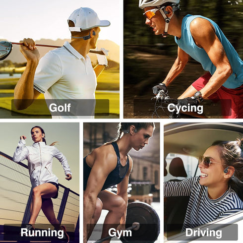 Bone Conduction Headphones, 2023 Upgraded Open-Ear Wireless Bluetooth Sports Headphones with Mic, 10Hr Playtime, Bluetooth 5.2 Wireless Earphones ...