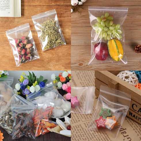 200ct 4 x 6" Clear Zip Poly Bags Resealable Plastic Bags 2mil Reclosable Zipper bags for Photo Prints Cards Arts Crafts Cookies Soap Jewelry Candi...