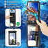 Double Space Waterproof Phone Pouch Case Compatible for Samsung Galaxy S24 S23 S22 S21 S20 S10 Note 20/10/9 up to 7", Cellphone Case Dry Bag Vacat...