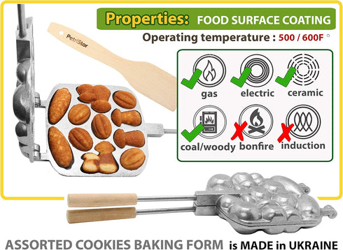 Assorted Cookies Without Filling - 11 Aluminum Marker Pastry Baking Tool...
