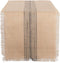DII Jute Burlap Collection Kitchen Tabletop, Table Runner, 14x72, Middle Stripe Gray...