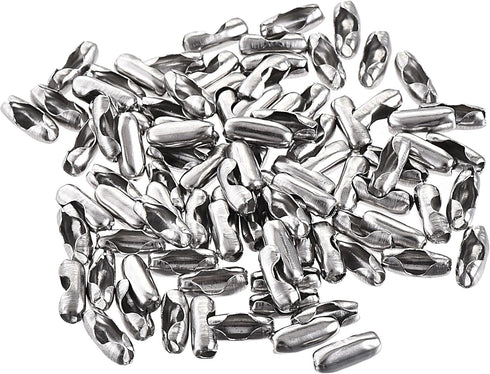 uxcell Ball Chain Connector, 2mm Ball Chains Clasp Crimp Clips Link Stainless Steel Connection, Pack of 100...